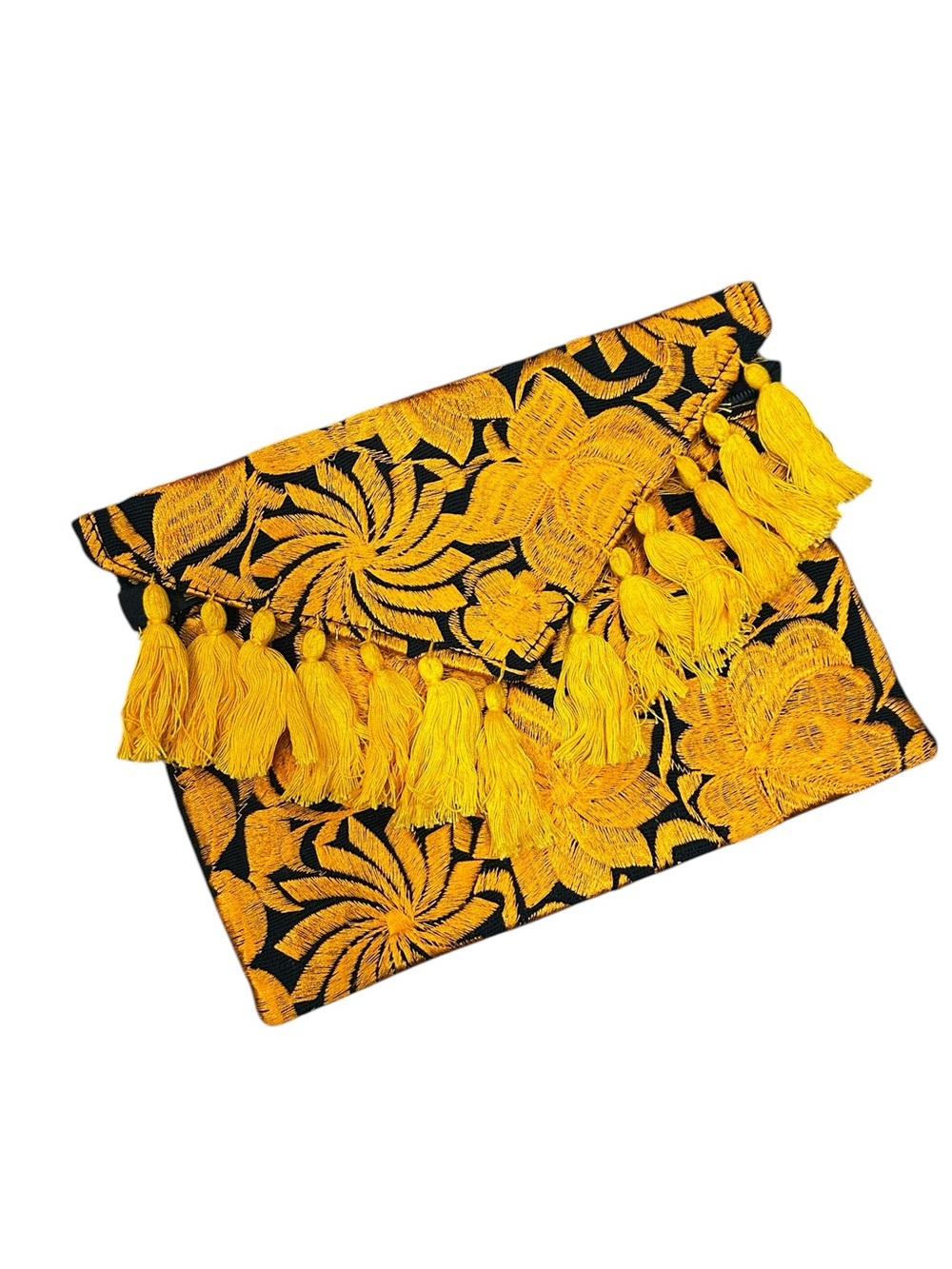 Mexican Embroidered Floral Clutch Bag